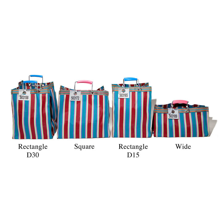recycled plastic stripe bag wide by puebco 503394 8