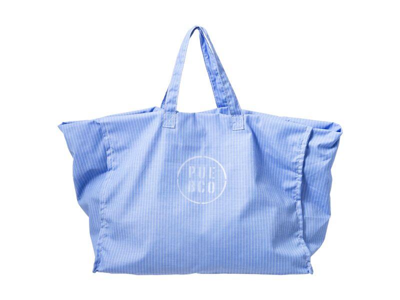 shirt fabric bag light blue design by puebco 1