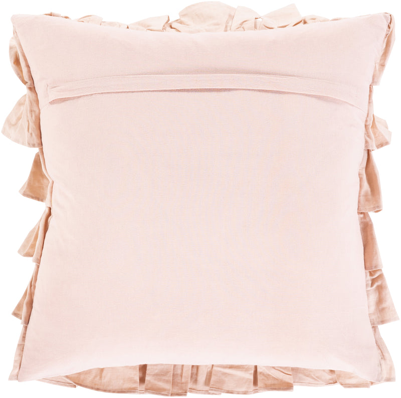 Ruffle RLE-003 Woven Pillow in Blush