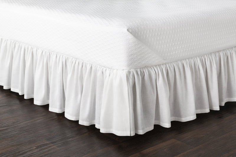 Peyton Ruffle Bed Skirt in White