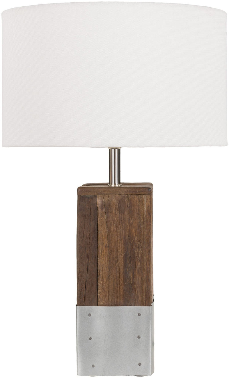 Restoration Table Lamp w/ White Shade design by Surya