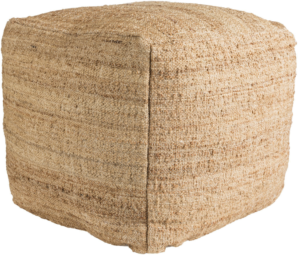 Seaport Pouf in Camel design by Surya