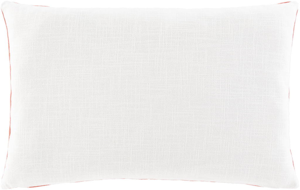 Suji SJI-002 Woven Lumbar Pillow in Burnt Orange & White
