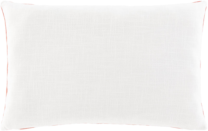 Suji SJI-002 Woven Lumbar Pillow in Burnt Orange & White
