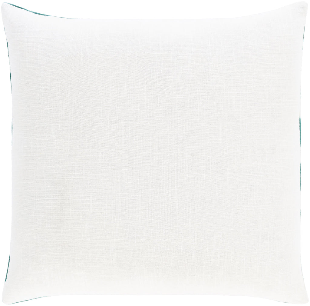 Suji SJI-003 Woven Pillow in Teal & White