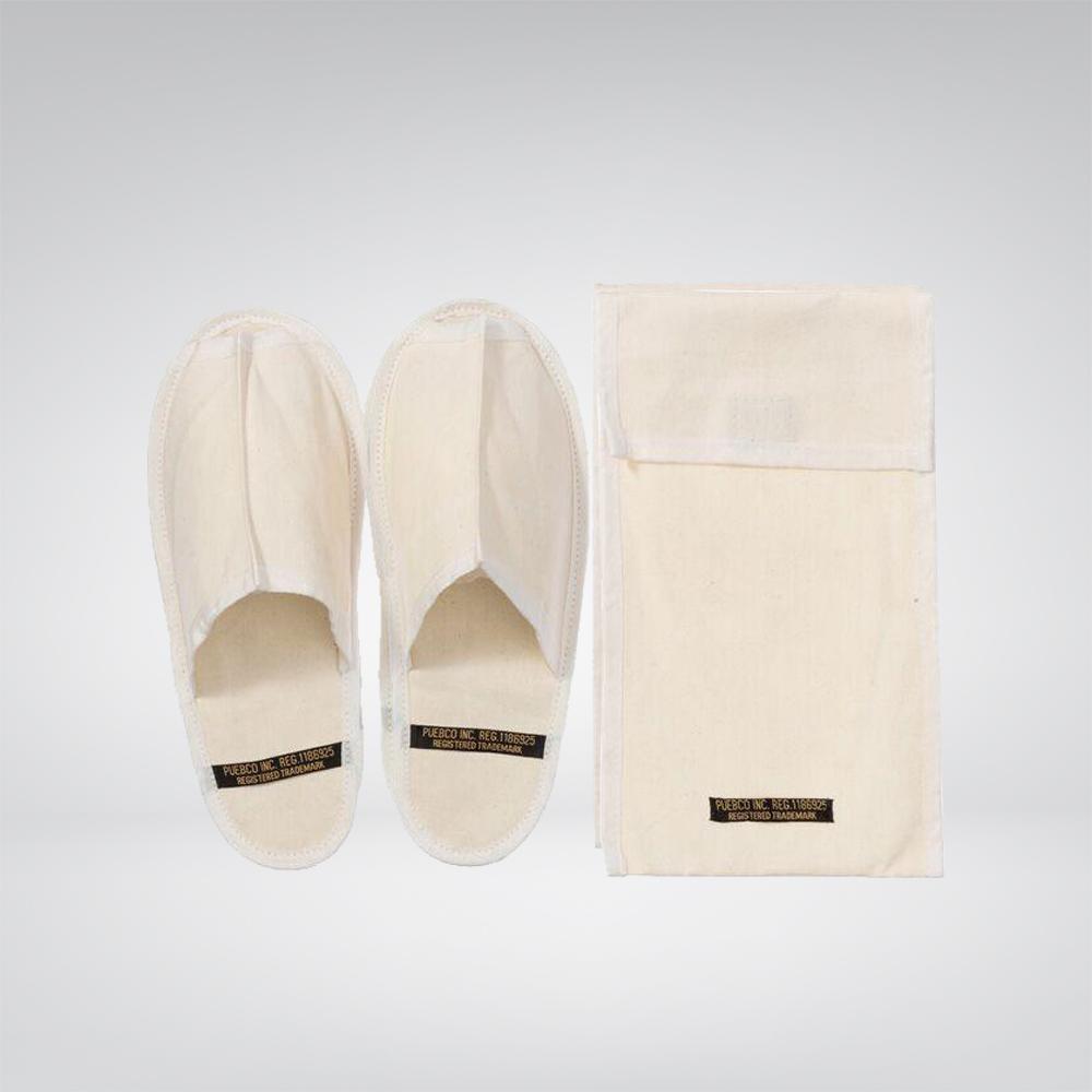 Waxed Canvas Portable Slipper - Large - Off White