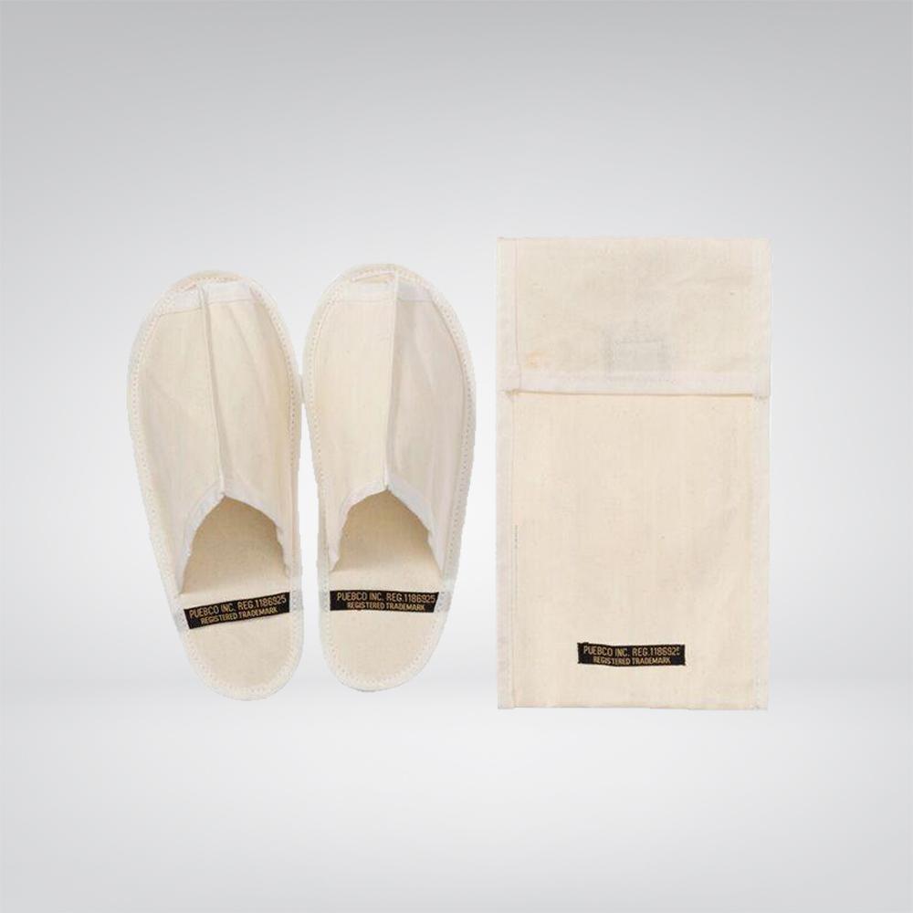 Waxed Canvas Portable Slipper - Small - Off White