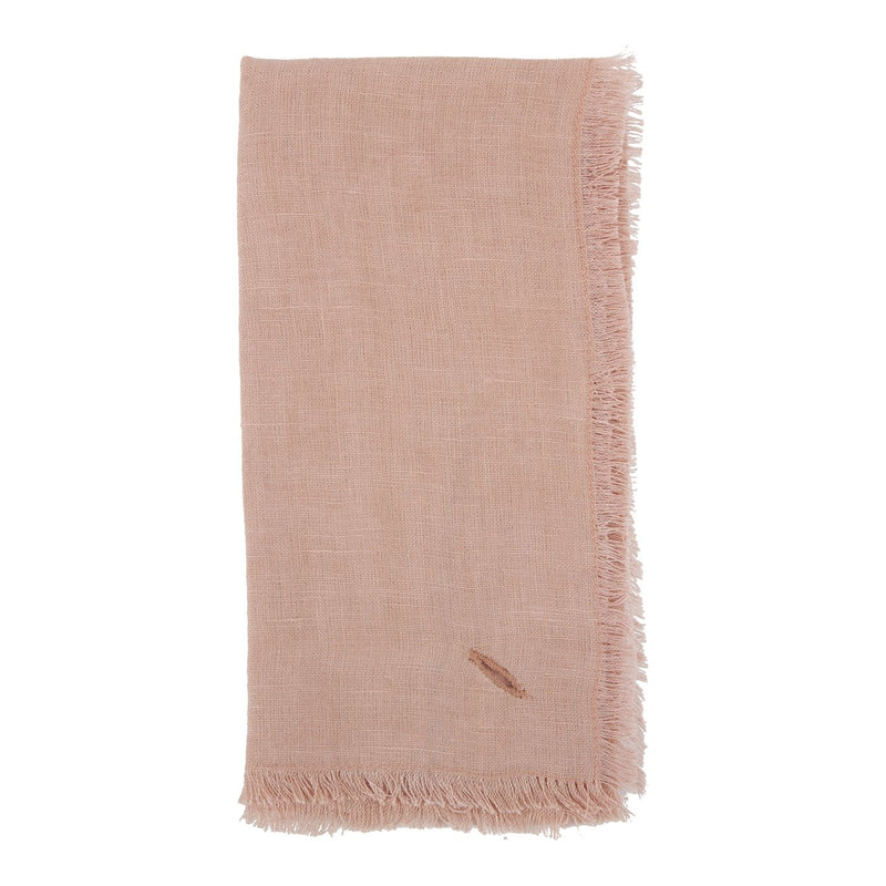 Solid Linen Napkin Set of 4 in Salmon