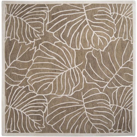Studio Collection Wool Area Rug in Antique White and Mushroom