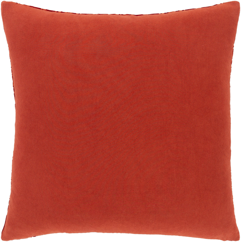 Toulouse TUE-002 Velvet Pillow in Dark Brown & Burnt Orange by Surya