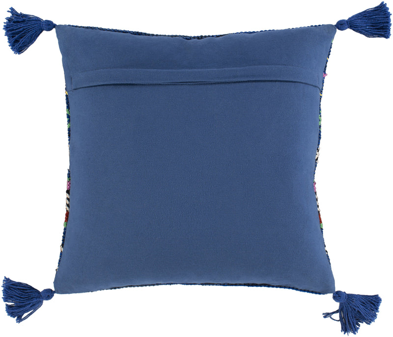 Trenza TZ-007 Woven Pillow in Bright Blue & Cream by Surya