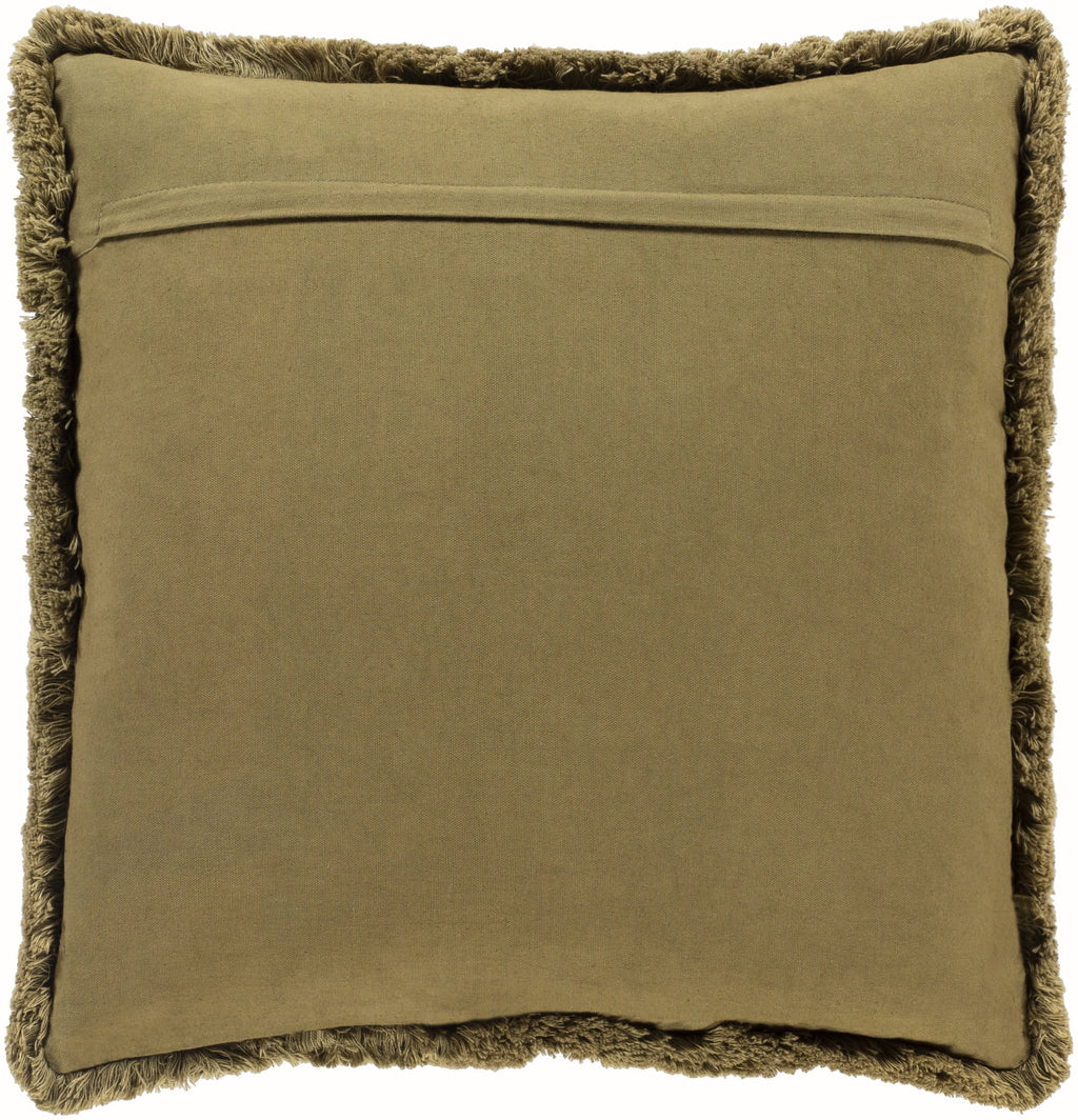 Tanzania TZN-001 Woven Pillow in Olive & Beige