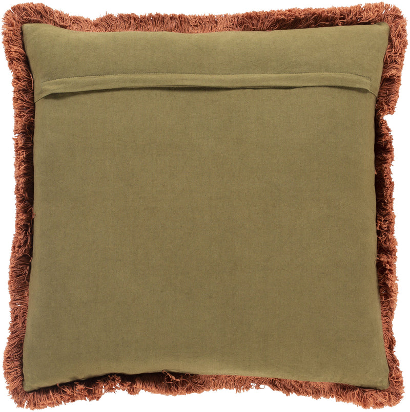 Tanzania TZN-002 Woven Pillow in Olive & Beige