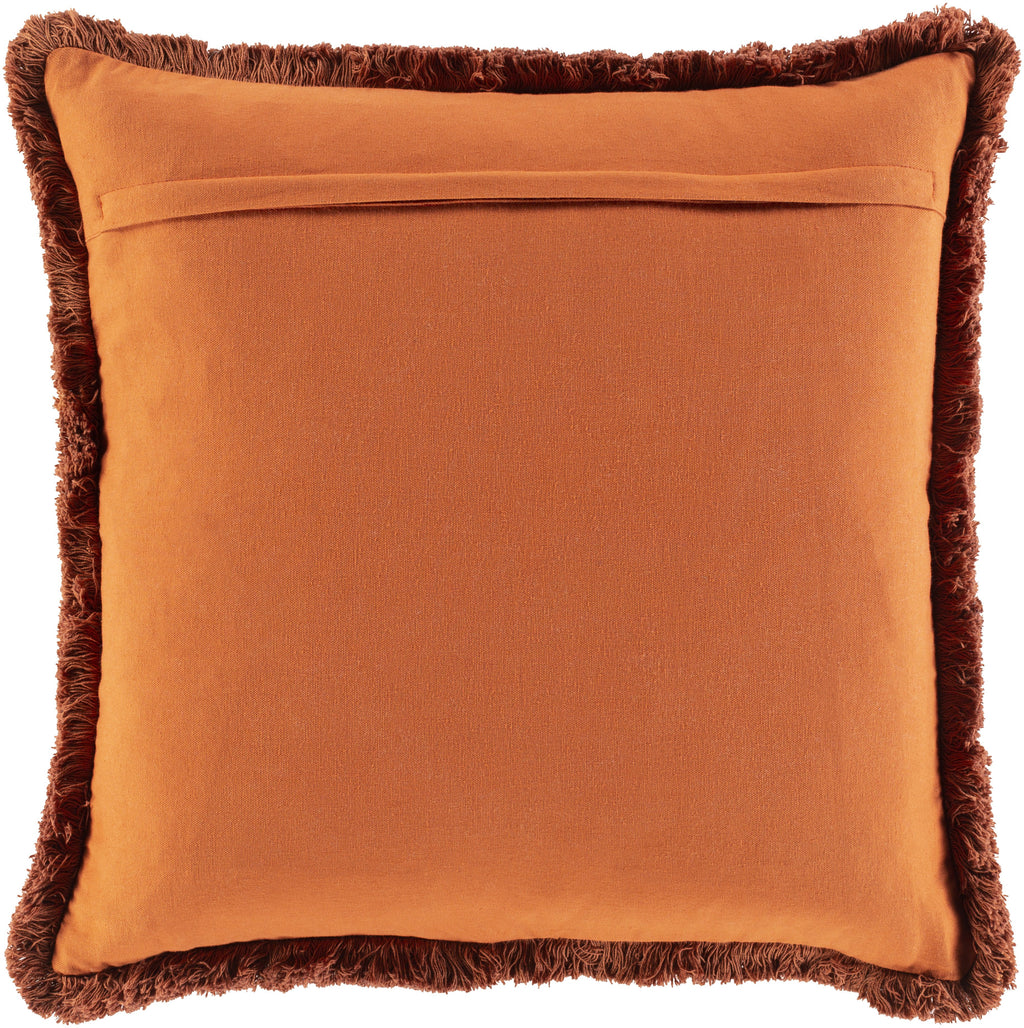 Tanzania TZN-005 Knitted Pillow in Ivory & Terracotta