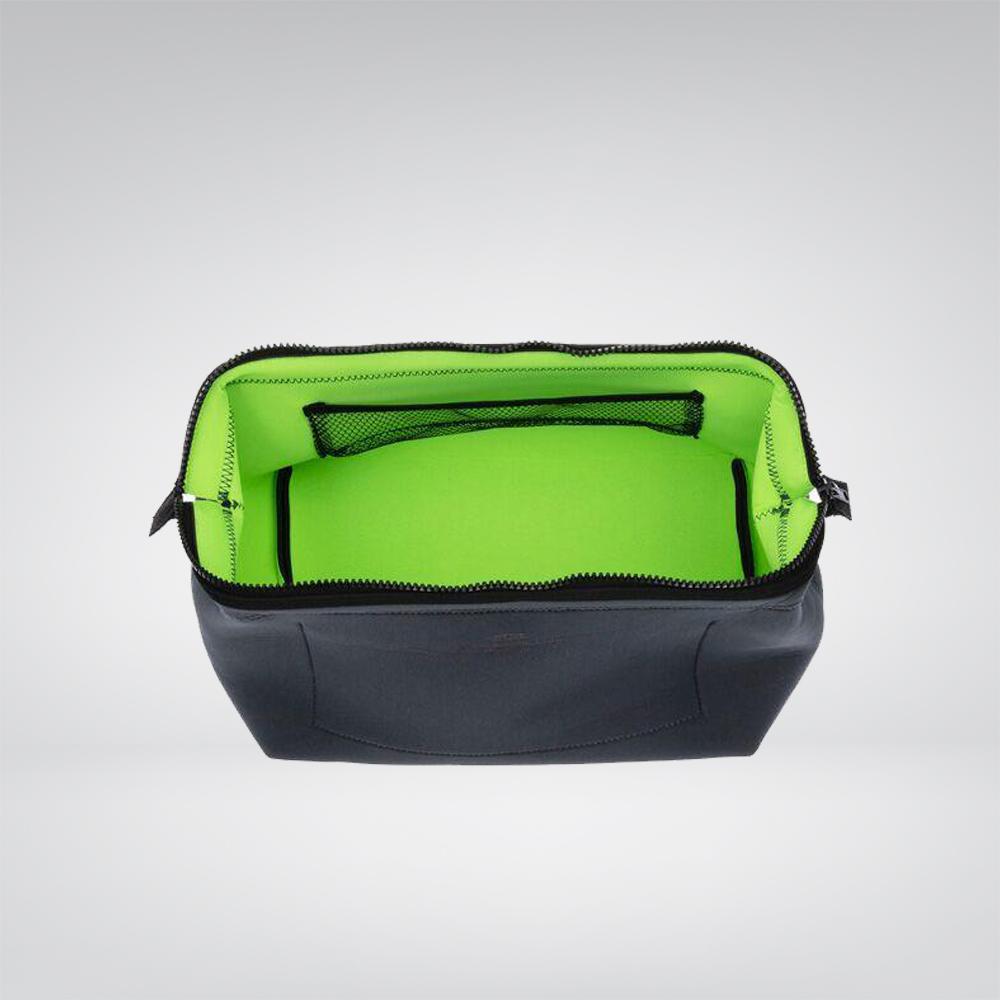 Wired Pouch - Large - Dark Gray & Green