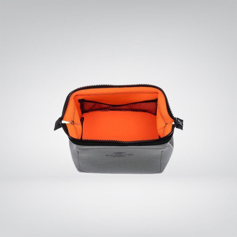 Wired Pouch - Small - Light Gray & Orange
